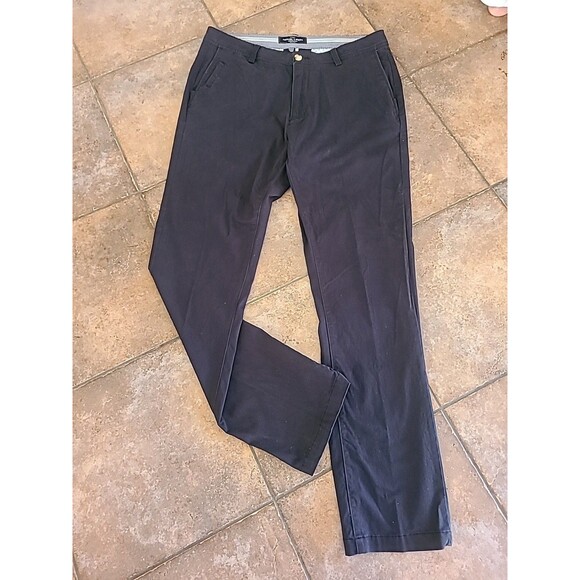 NWOT NICKEL & IRON Stretch Athletic Chino Performance Pants Men 34X32 Black - Picture 1 of 8